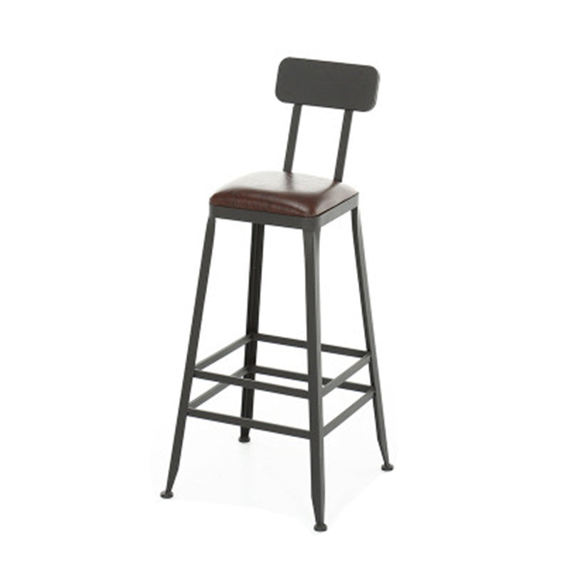 Contemporary Style Metal Bar-stool PU Leather Counter Bar Stool for Kitchen