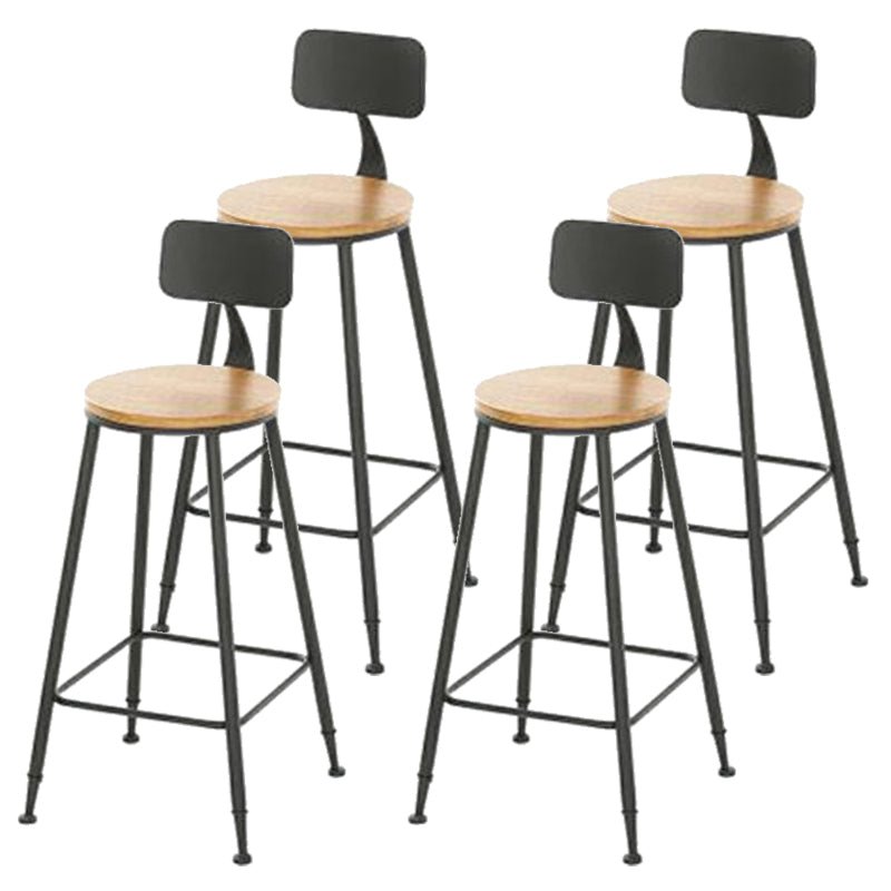 Contemporary Style Metal Bar-stool PU Leather Counter Bar Stool for Kitchen