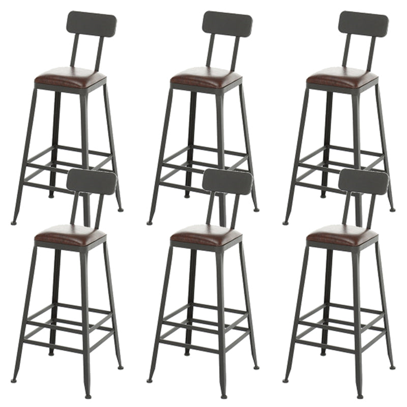 Contemporary Style Metal Bar-stool PU Leather Counter Bar Stool for Kitchen