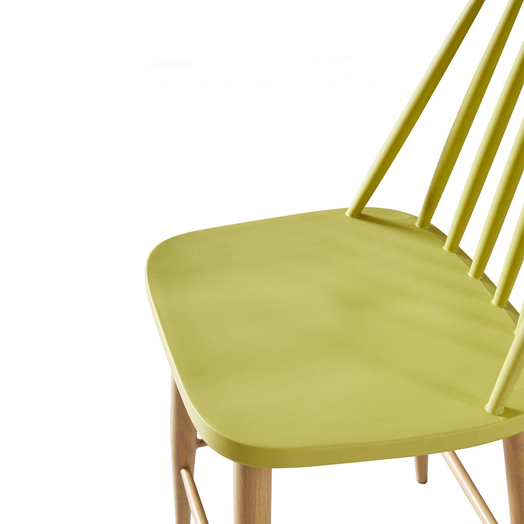 Nordic Plastic Bar-stool Square Seat Counter Bar Stool with Wood Legs