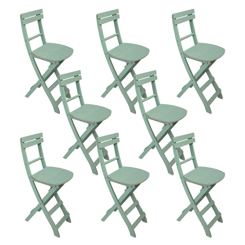 Modern Foldable Backrest Counter Chair Solid Wood Bar Chair with 4 Legs