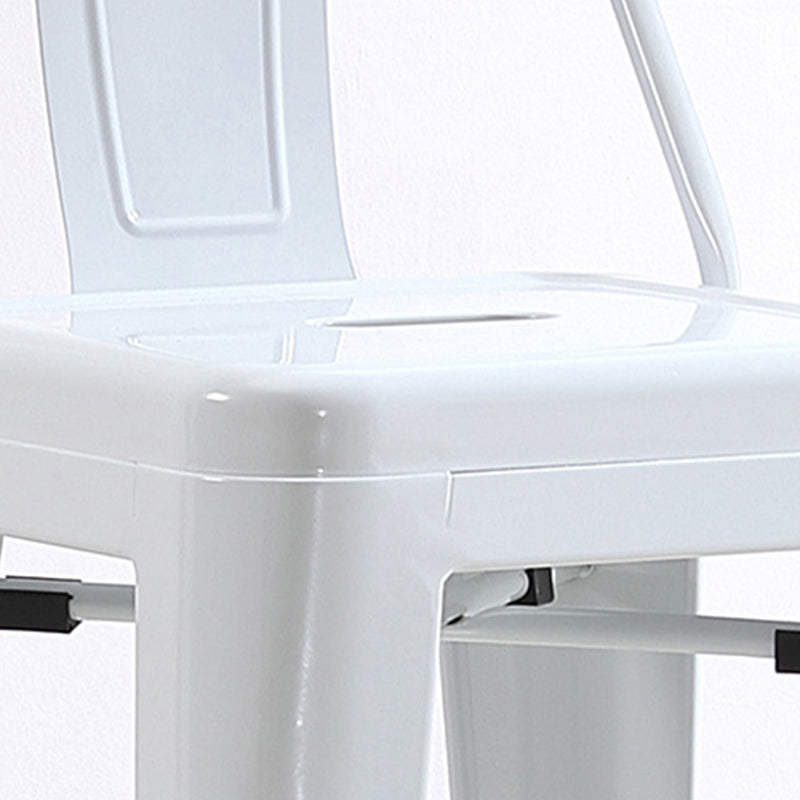 Industrial Low Back Counter Stool Metal Counter Height Stools