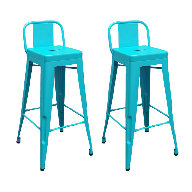 Industrial Low Back Counter Stool Metal Counter Height Stools