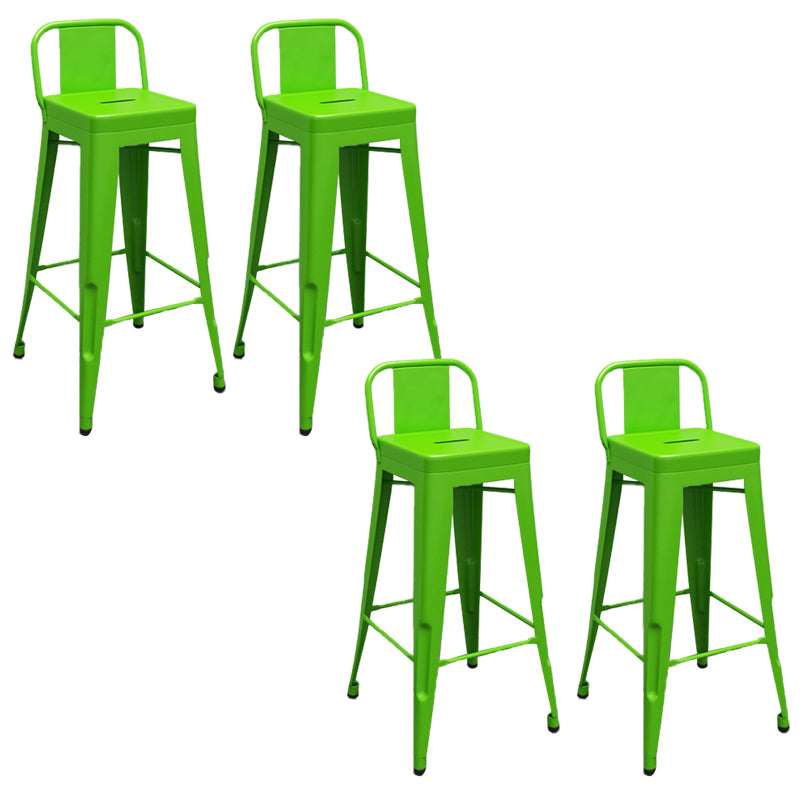 Industrial Low Back Counter Stool Metal Counter Height Stools