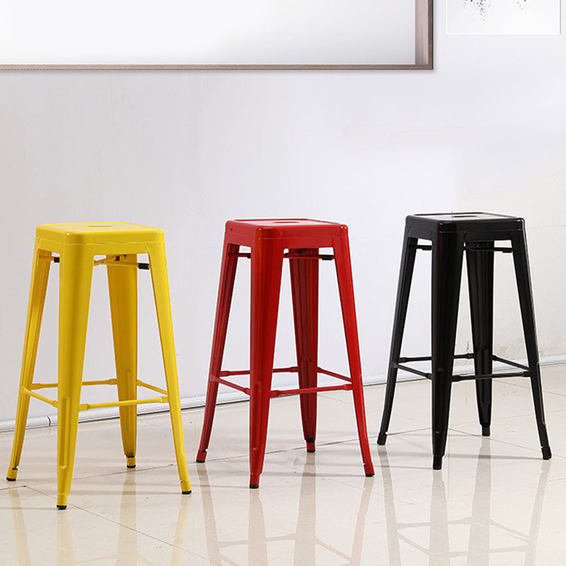 Industrial Backless Counter Stool Metal Counter Height Stools