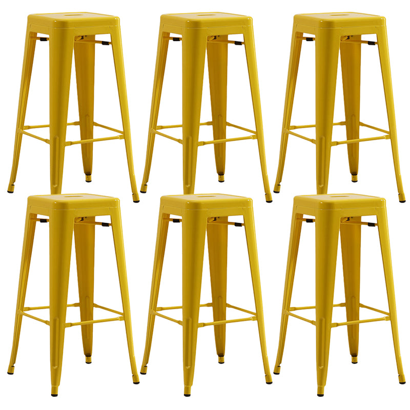 Industrial Backless Counter Stool Metal Counter Height Stools