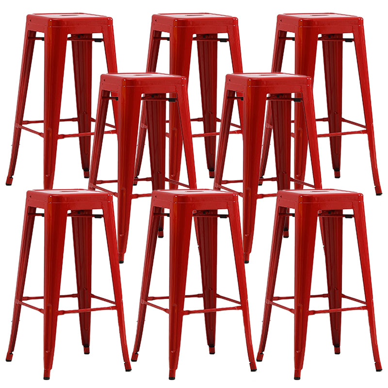 Industrial Backless Counter Stool Metal Counter Height Stools