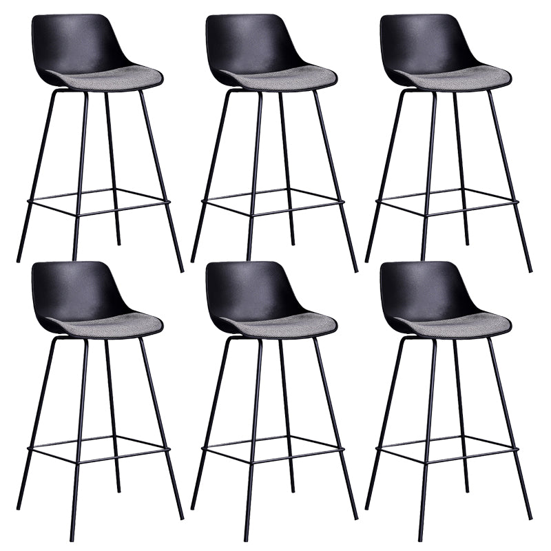Modern Plastic Bar-stool Bucket Seat Counter Bar Stool with Metal Legs