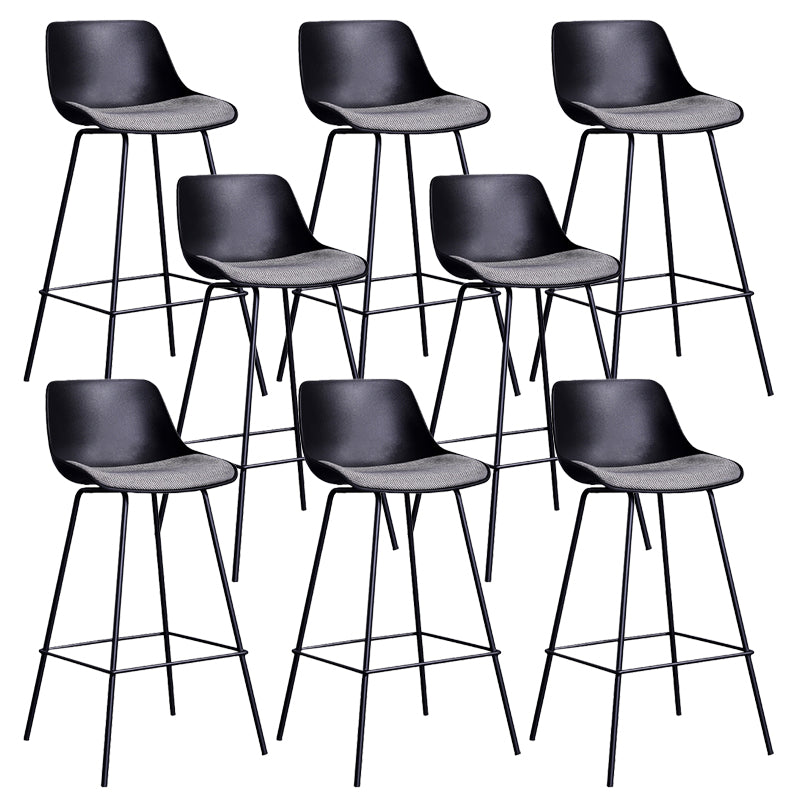 Modern Plastic Bar-stool Bucket Seat Counter Bar Stool with Metal Legs