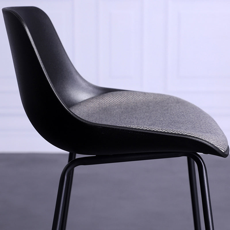 Modern Plastic Bar-stool Bucket Seat Counter Bar Stool with Metal Legs