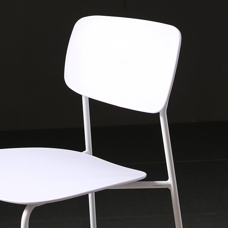 Modern Plastic Bar-stool Square Seat Counter Bar Stool with Metal Legs