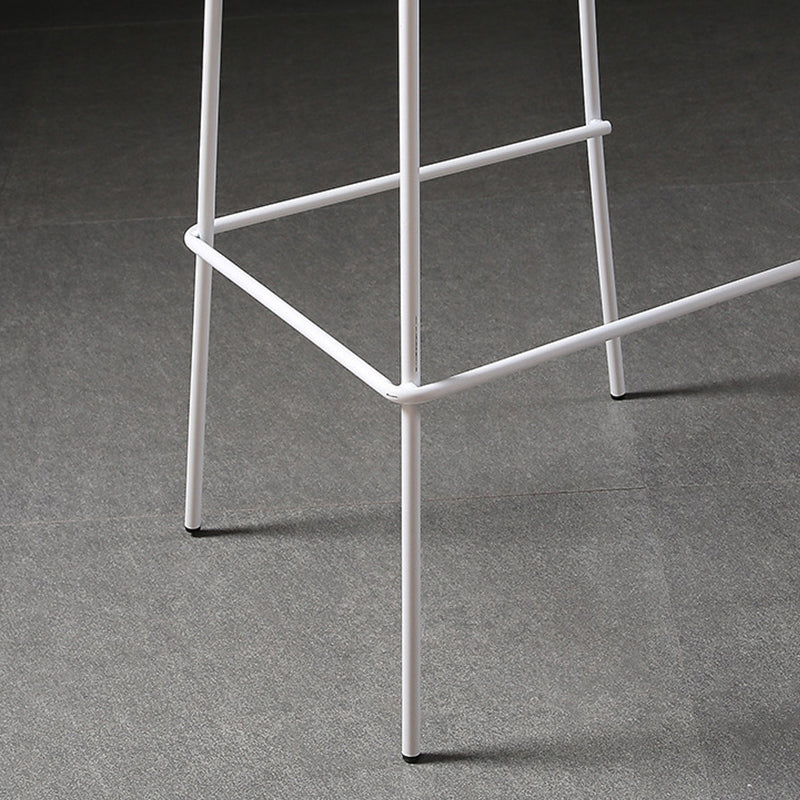 Modern Plastic Bar-stool Square Seat Counter Bar Stool with Metal Legs