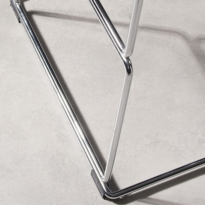 Modern Style Plastic Bar-stool Rectangle Seat Counter Bar Stool with Metal Legs