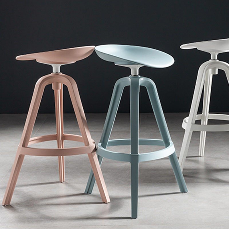 Industrial Low Back Counter Stool Metal Counter Height Stools with Swivel