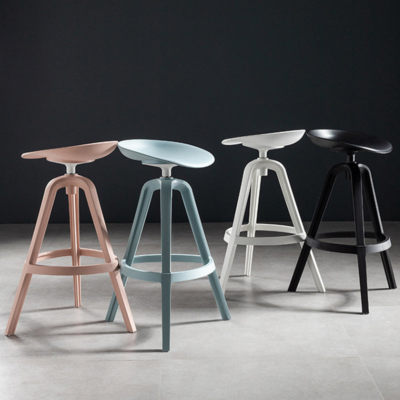 Industrial Low Back Counter Stool Metal Counter Height Stools with Swivel