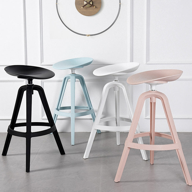 Industrial Low Back Counter Stool Metal Counter Height Stools with Swivel