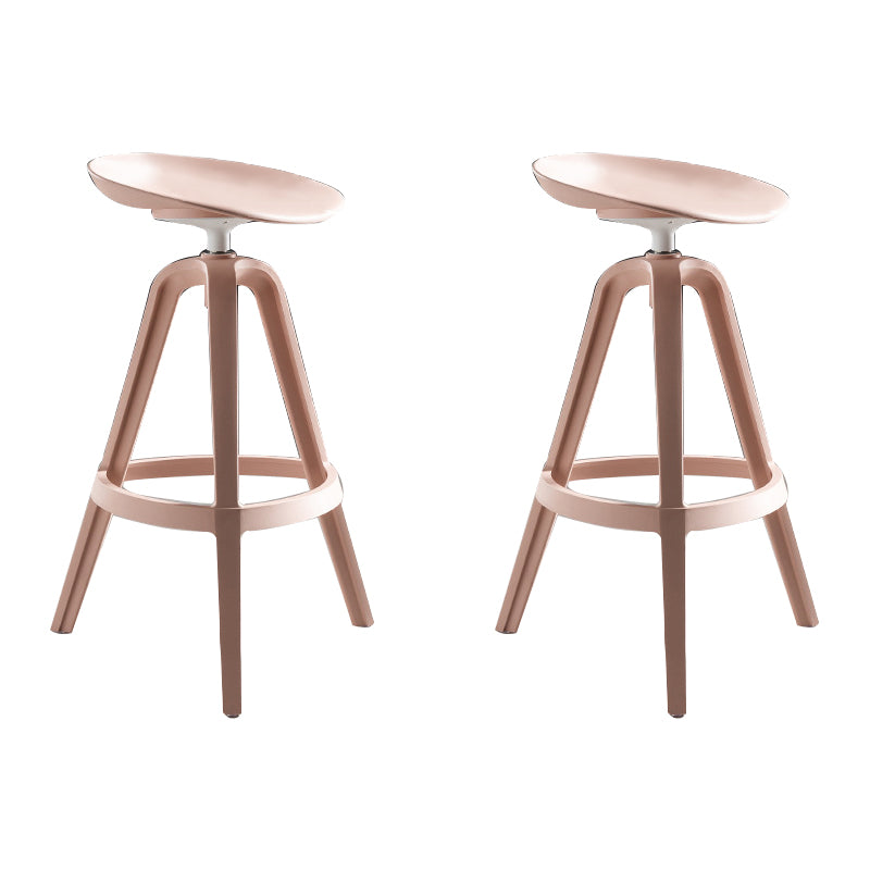 Industrial Low Back Counter Stool Metal Counter Height Stools with Swivel