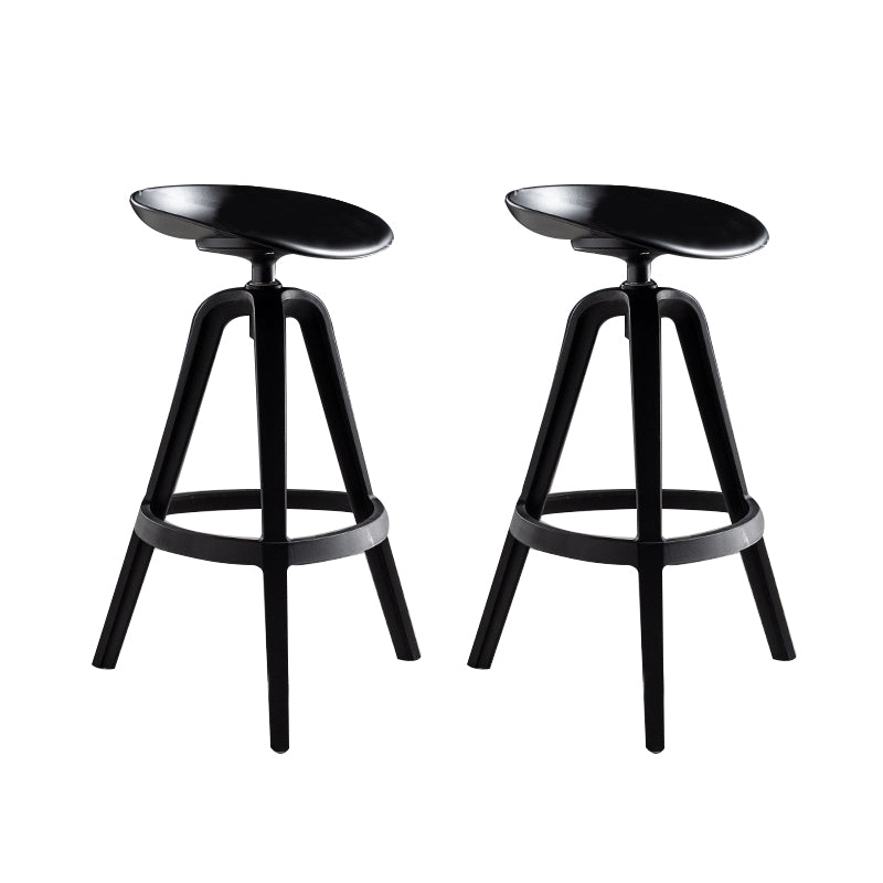 Industrial Low Back Counter Stool Metal Counter Height Stools with Swivel