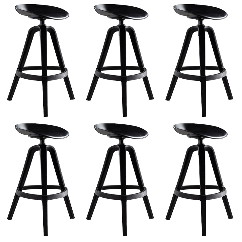Industrial Low Back Counter Stool Metal Counter Height Stools with Swivel