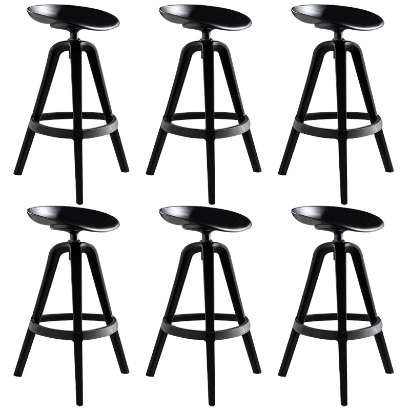 Industrial Low Back Counter Stool Metal Counter Height Stools with Swivel