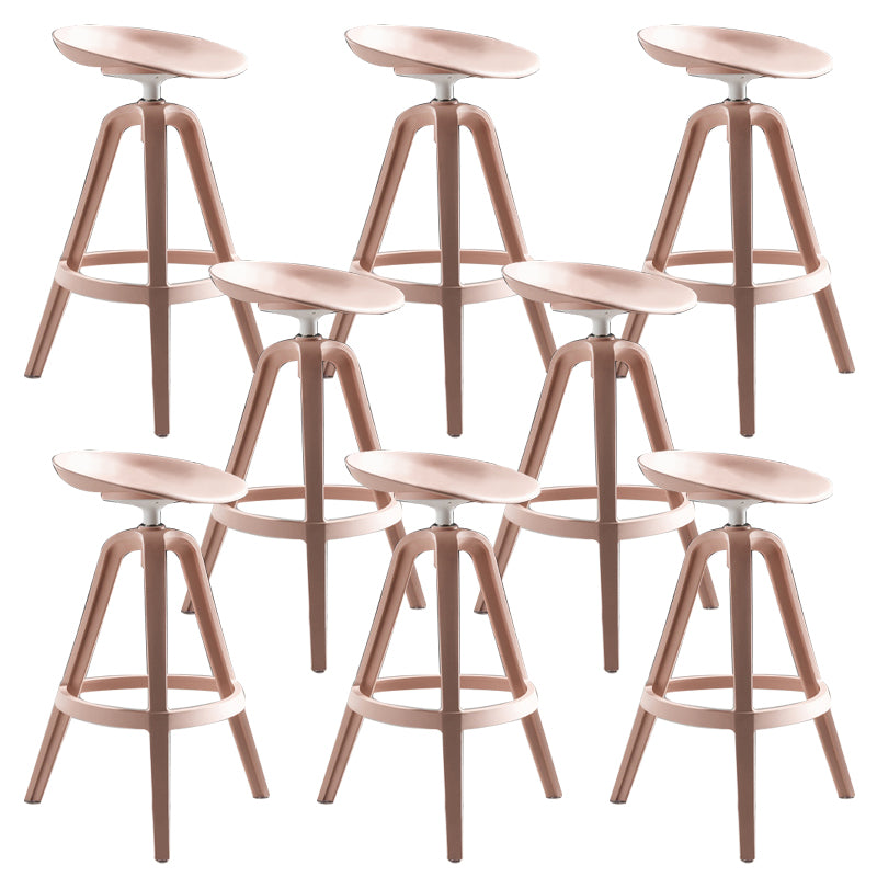 Industrial Low Back Counter Stool Metal Counter Height Stools with Swivel