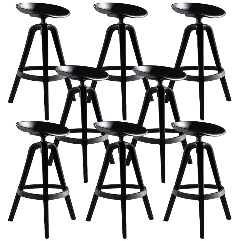 Industrial Low Back Counter Stool Metal Counter Height Stools with Swivel