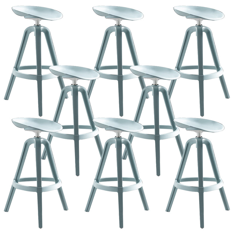 Industrial Low Back Counter Stool Metal Counter Height Stools with Swivel