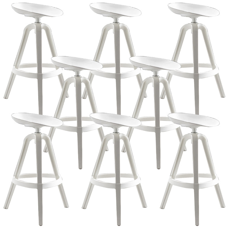 Industrial Low Back Counter Stool Metal Counter Height Stools with Swivel