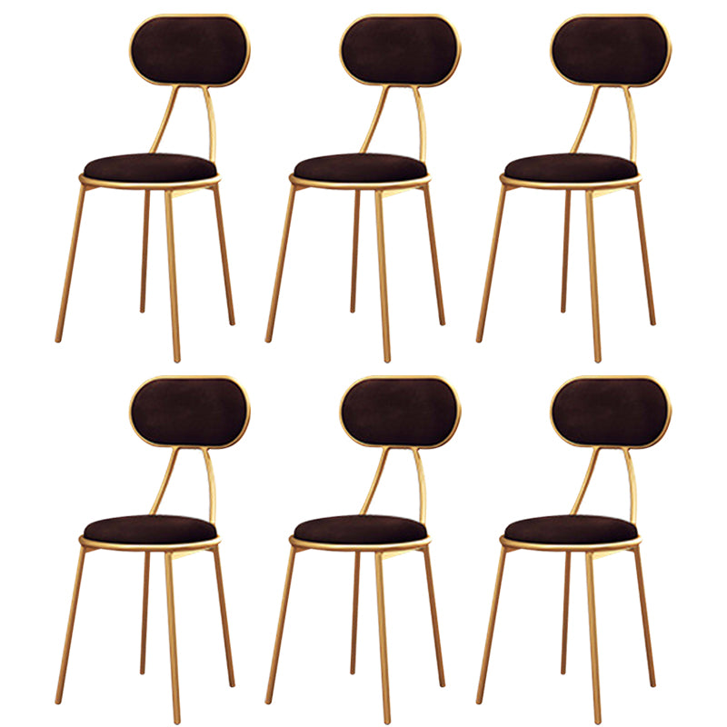 Nordic Low Back Bar-stool Round Seat Counter Bar Stool with Metal Legs
