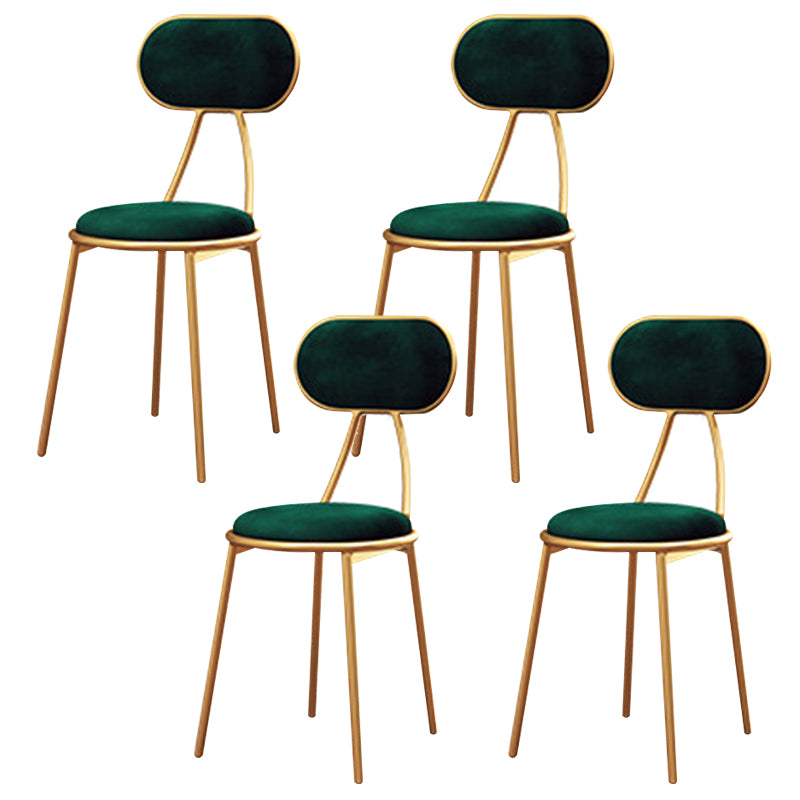 Nordic Low Back Bar-stool Round Seat Counter Bar Stool with Metal Legs