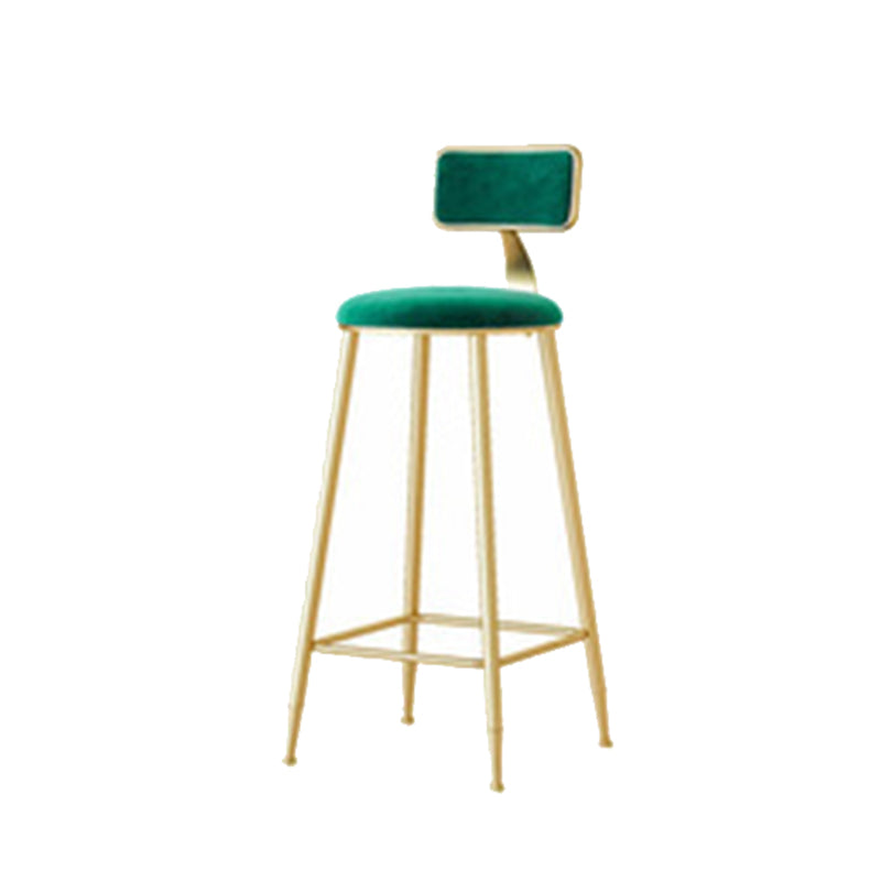 Nordic Style Bar-stool Round Seat Counter Bar Stool with Metal Legs for Home Use