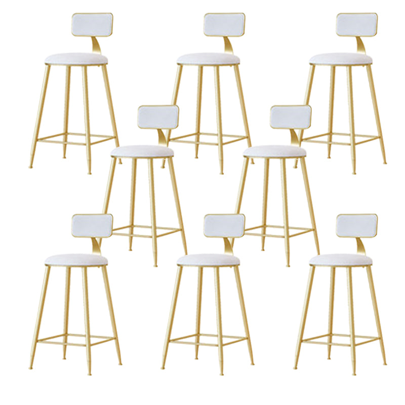 Nordic Style Bar-stool Round Seat Counter Bar Stool with Metal Legs for Home Use