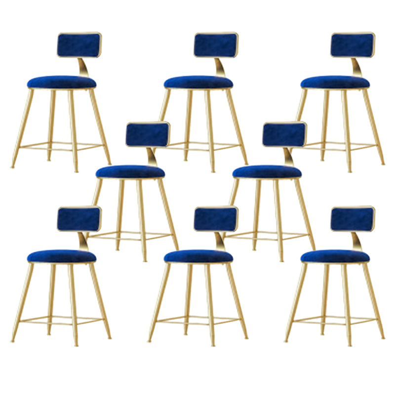 Nordic Style Bar-stool Round Seat Counter Bar Stool with Metal Legs for Home Use