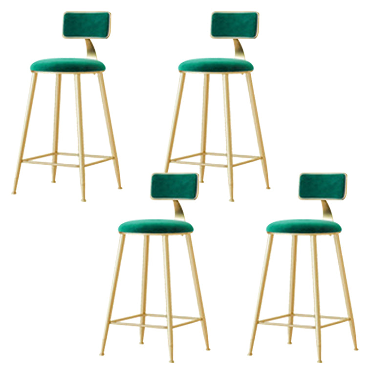 Nordic Style Bar-stool Round Seat Counter Bar Stool with Metal Legs for Home Use