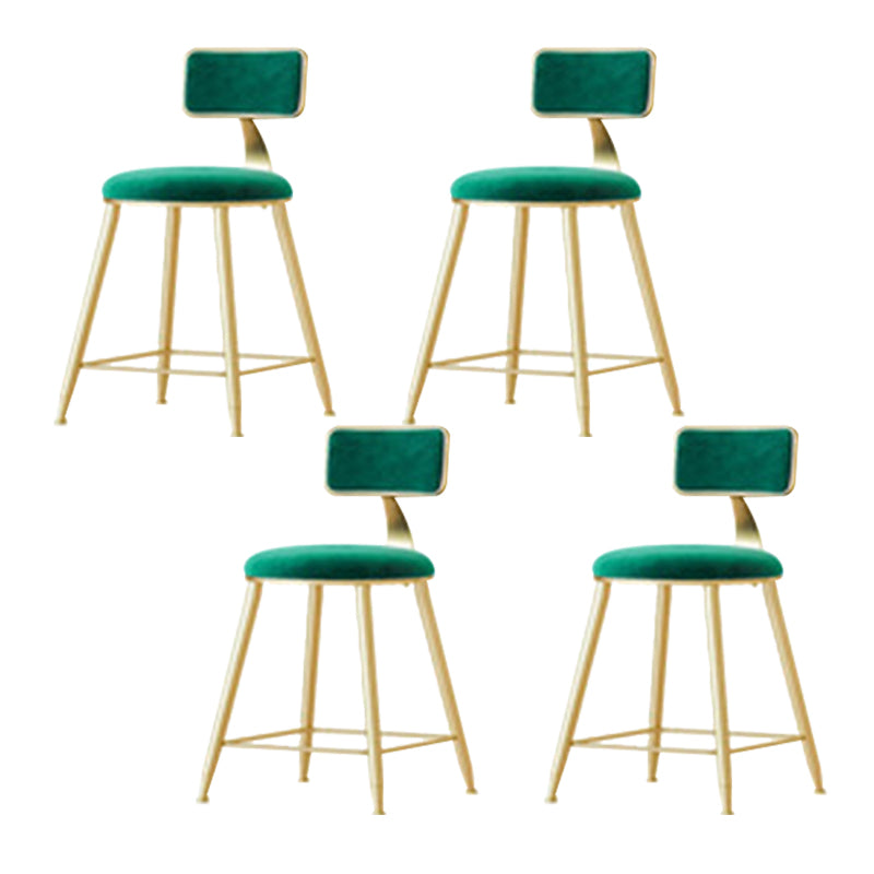 Nordic Style Bar-stool Round Seat Counter Bar Stool with Metal Legs for Home Use