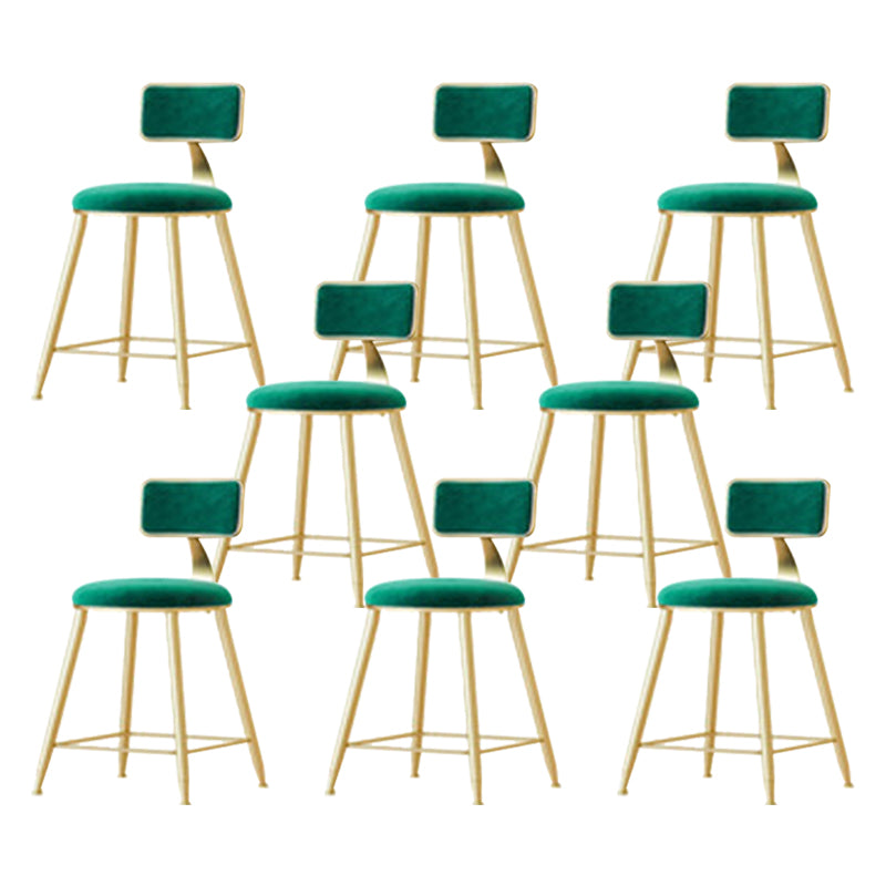 Nordic Style Bar-stool Round Seat Counter Bar Stool with Metal Legs for Home Use