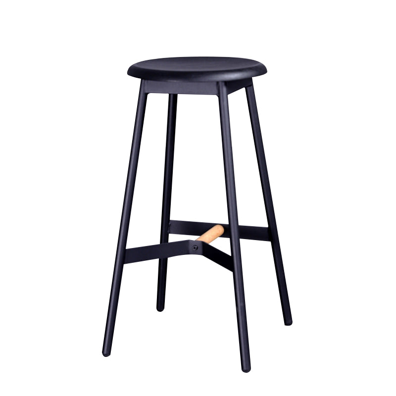 Modern Style Bar-stool Round Seat Counter Bar Stool with Metal Legs for Home