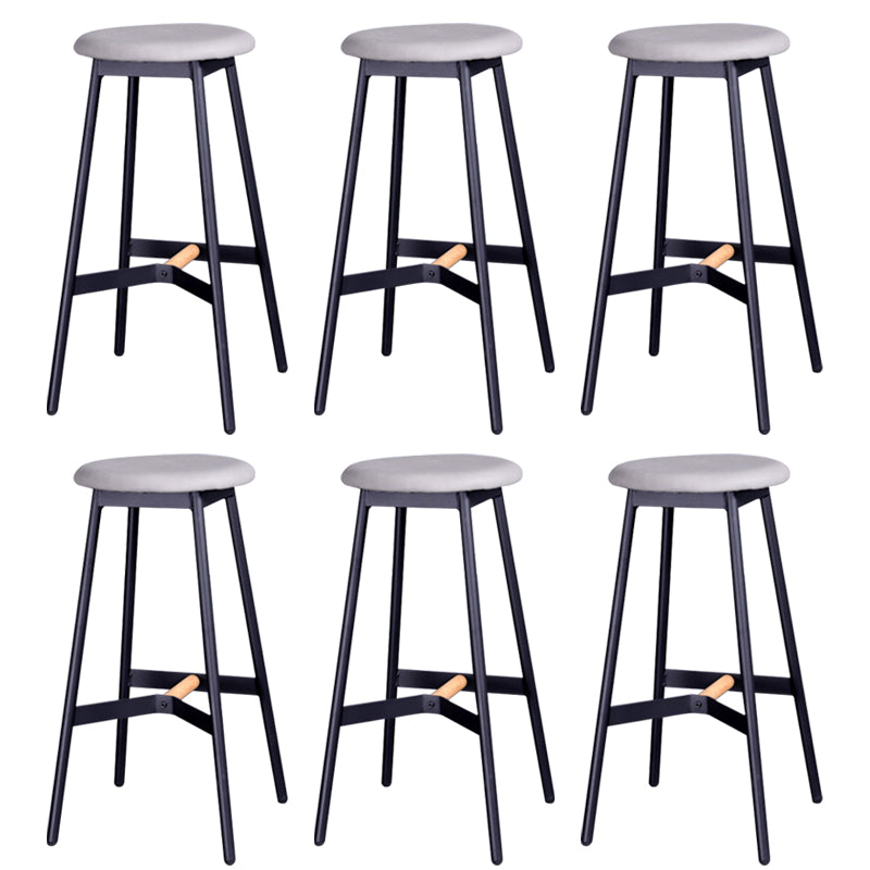 Modern Style Bar-stool Round Seat Counter Bar Stool with Metal Legs for Home