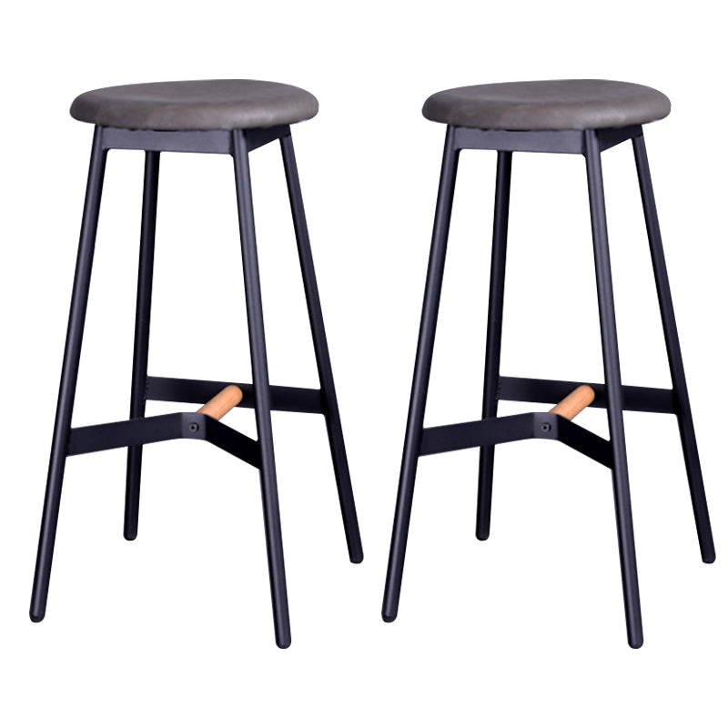 Modern Style Bar-stool Round Seat Counter Bar Stool with Metal Legs for Home
