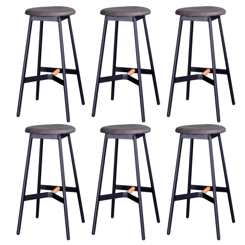 Modern Style Bar-stool Round Seat Counter Bar Stool with Metal Legs for Home