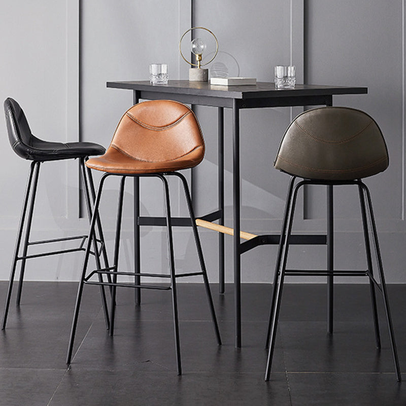 Modern Style Bar-stool Bucket Seat Counter Bar Stool with Metal Legs for Home