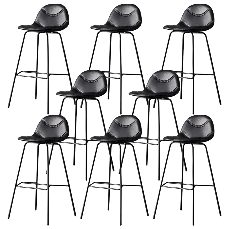 Modern Style Bar-stool Bucket Seat Counter Bar Stool with Metal Legs for Home