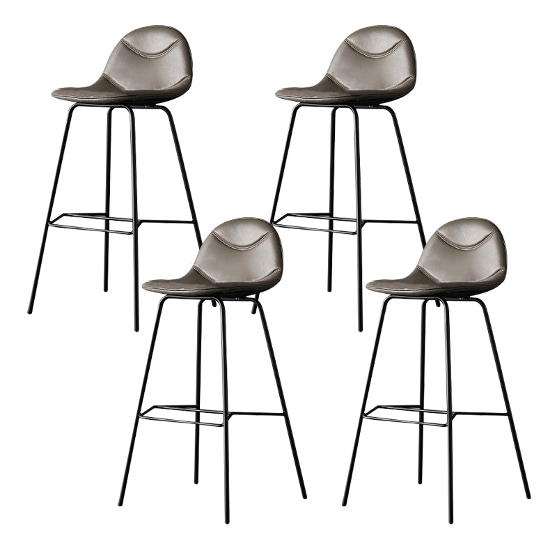 Modern Style Bar-stool Bucket Seat Counter Bar Stool with Metal Legs for Home