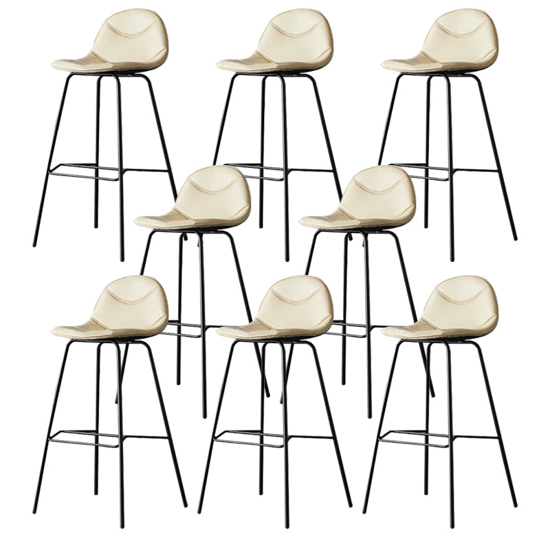 Modern Style Bar-stool Bucket Seat Counter Bar Stool with Metal Legs for Home