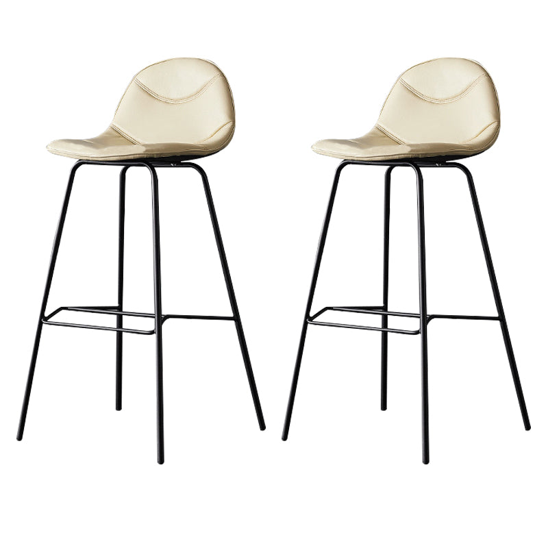 Modern Style Bar-stool Bucket Seat Counter Bar Stool with Metal Legs for Home