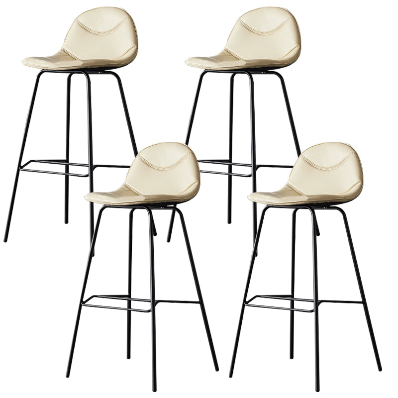 Modern Style Bar-stool Bucket Seat Counter Bar Stool with Metal Legs for Home