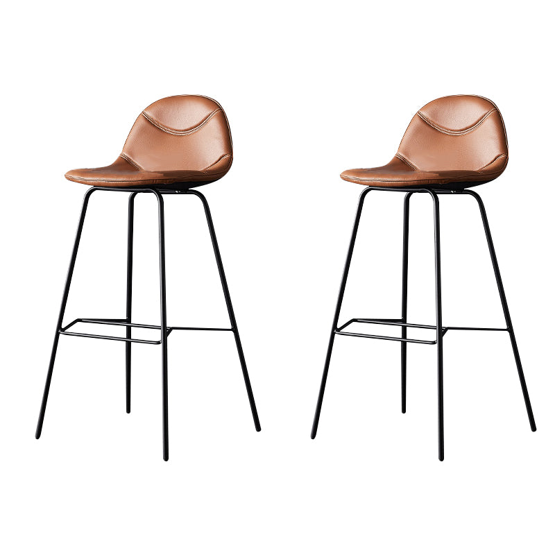 Modern Style Bar-stool Bucket Seat Counter Bar Stool with Metal Legs for Home