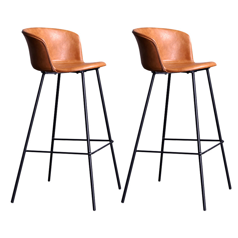 Modern Bar-stool Bucket Seat Counter Bar Stool with Metal Legs for Home Use