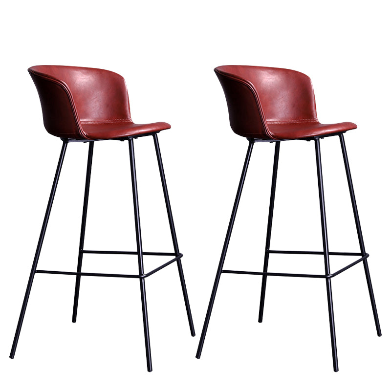 Modern Bar-stool Bucket Seat Counter Bar Stool with Metal Legs for Home Use