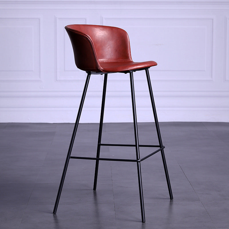 Modern Bar-stool Bucket Seat Counter Bar Stool with Metal Legs for Home Use